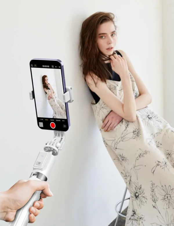 ANXRE Palo Selfie con Control Remoto,Giratorio de 360° Trípode para Movil Rripe, 106cm Telemovel Palo Selfie Tripode Compatible con iPhone Samsung Android Smartphone - Imagen 9