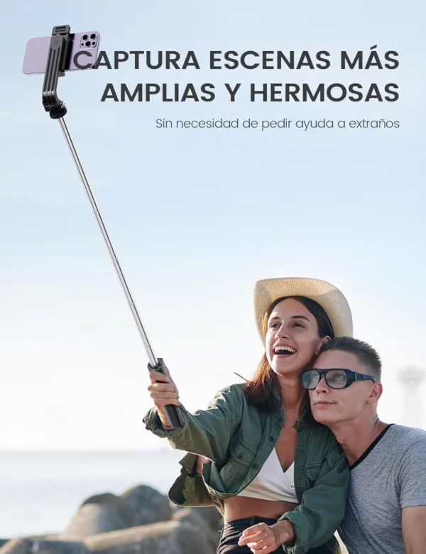 ANXRE Palo Selfie con Control Remoto,Giratorio de 360° Trípode para Movil Rripe, 106cm Telemovel Palo Selfie Tripode Compatible con iPhone Samsung Android Smartphone - Imagen 6