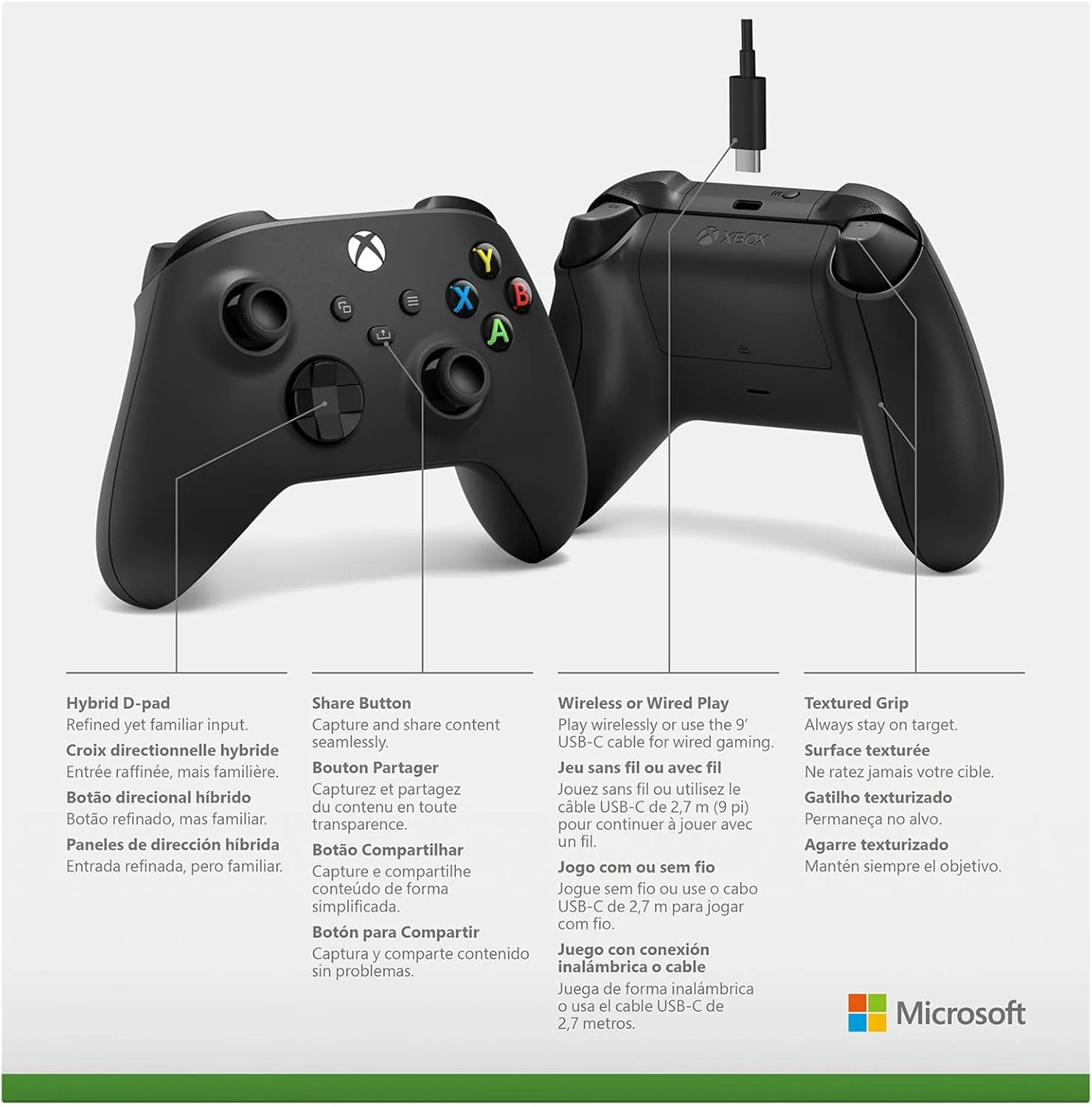 Xbox Wireless Controller + cable USB-C - Imagen 6