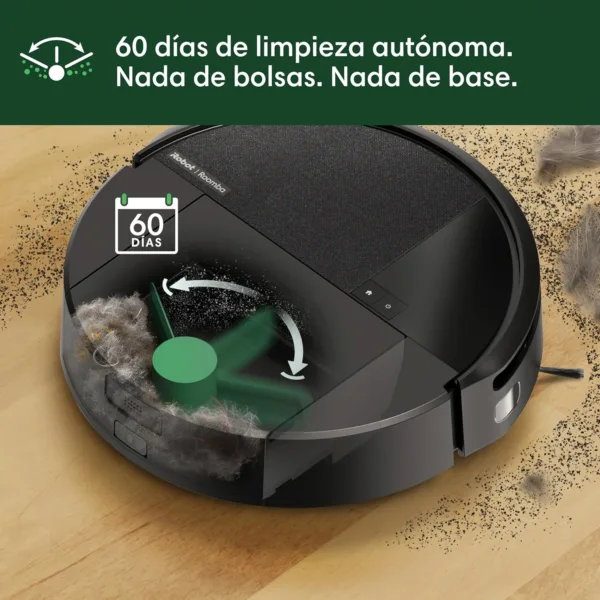 iRobot Roomba 205 DustCompactor Combo Robot, compacta Suciedad en Interior, autonomía 60 días sin vaciar el Robot, sin Bolsa, succión Potente, 7000Pa, navegación LiDAR, Limpieza multisuperficie, App - Imagen 3