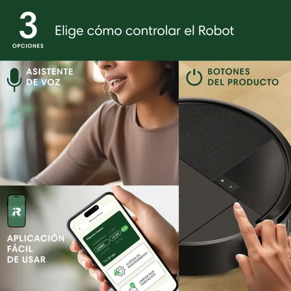 iRobot Roomba 205 DustCompactor Combo Robot, compacta Suciedad en Interior, autonomía 60 días sin vaciar el Robot, sin Bolsa, succión Potente, 7000Pa, navegación LiDAR, Limpieza multisuperficie, App - Imagen 10