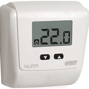 VEMER VE730800 KLIMA LCD Digital Wall Heating Thermostat, Power 230V, White
