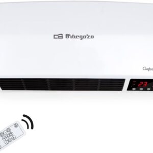 Orbegozo SP 6000 Bathroom Heater, 2000 W, 2 Heat Levels, PTC Ceramic Elements, Weekly Daily Programming, Digital Thermostat, Remote Control, Overheat Protection, White