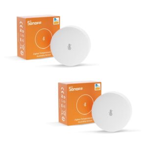 SONOFF ZigBee Temperature and Humidity Sensor SNZB-02P 2pcs, Requires SONOFF Zigbee Hub, for Remote Control and Home Automation, Compatible with Google, Smartthing, Alexa, Works with IFTTT (Internal