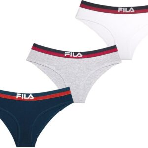 FILA Women's Cotton Panties, Women's Underwear, Comfortable and Soft (Set of 3)