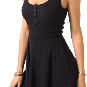 Summer Dress for Women Sleeveless Dresses Strappy Dress Beach Dresses Short Solid Color Elegant Dress Casual Vacation Evening Dress