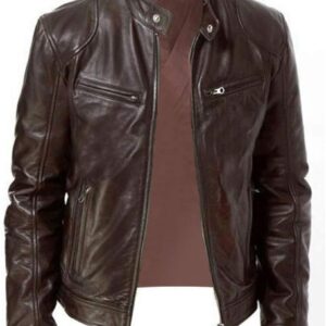 Men's Leather Jacket Jacket Motorcycle Jacket Transition Jacket Waterproof Winter Slim Fit Bomber Leather Military