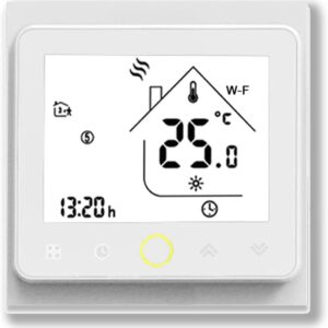 002 Series Wi-Fi Thermostat - Programmable Touch Screen Thermostat for Heating or Air Conditioning - Remote Control from Mobile Phone Compatible with Alexa, Google Home and IFTTT