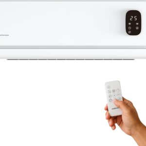 Mellerware Homy Wall Low Consumption Wall Heater | Ceramic | 2000W | Timer | 2 Temp Levels | LED Display | Remote Control | Overheating Protection