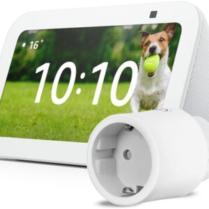 Echo Show 5 (Última generación) | Blanco + OSRAM SMART+ Enchufe inteligente con Matter, compatible con Alexa - Kit de inicio de Hogar digital
