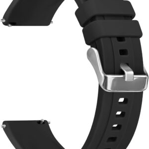 Vancle Silicone Replacement Watch Band, 22mm Watch Straps for Men and Women, with 22mm Quick Release Replacement Wristbands