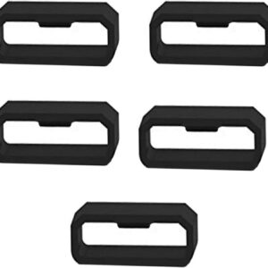 5 Pieces Rubber Watch Bands Replacement Silicone Watch Band Strap Loop Retainer Holder 20mm 22mm 26mm