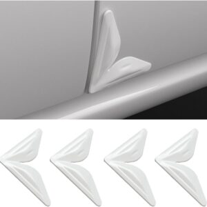 JNNJ 4 Pieces Corner Protector Car Doors, Corner Protectors for Car Door, Edge Protector Side Door Car Auto Corner, Car-Styling Protection Tool (White)