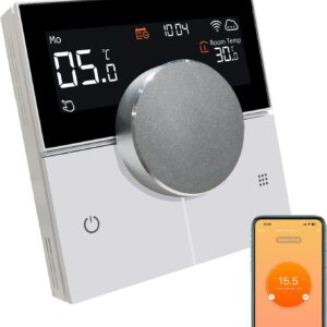 KETOTEK WiFi Heating Thermostat for Water and Gas Boiler, Programmabile 3A Smart Thermostat Compatible with Alexa Voice Control, Smart Life Remote Control