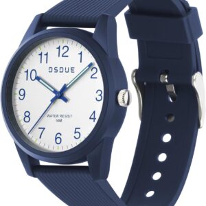 OSDUE Kids Watch, 5ATM/50M Waterproof Easy to Read Wrist Watches with Soft Strap, Analog Wrist Watch for Boys Girls Birthday Gift for 4-18 Years Old