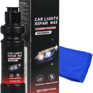 Kit Restaurador de Faros | Loción Limpiadora de Faros 4oz Kit de Restauración,Restaurador Automotriz Para Renovación De Vehículos Coche Camión Autocaravana