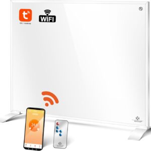 KESSER Energy-saving infrared heating, independent infrared device and wall mounted, 350W electric heating with remote control, thermostat and control by