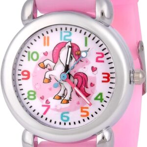 OFFCUP Children's Watch, Analog Wrist Watch for Boys Girl, Silicone Wristwatches for Children, Quartz Watches Girl with Cute 3D Drawings, for Children 3-11 Years Old
