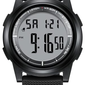 HANPOSH Men's Watch Waterproof Watches for Men Analog Quartz Watch Wristwatches for Men with Luminous Date Casual Watch Fashion Silicone Strap