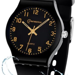 Edillas Watches Boys Girls Analogue Waterproof Easy to Read Wristwatches with Soft Strap for Children Children