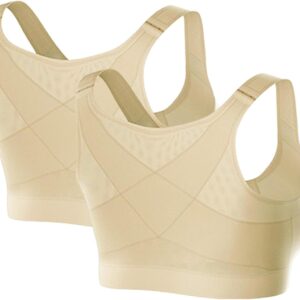 Forme Science Bra Posture Corrector Front Closure for Women Posture Support Wireless Back Sports Bra Pack 2 Underwear Leather Sexy