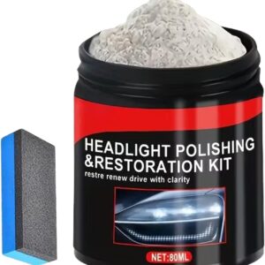 Kit de restauración de faros delanteros: remedio para rayones de vidrio, renovación de lentes, claridad abrasiva avanzada, solución de acabado reflectante para automóviles, camiones, SUV, hogares y ba