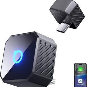 OTTOCAST Mini Pot Type C 2026, Wireless USB C Adapter for CarPlay and Android Auto, Compatible with iOS 10+/Android 11+ and Vehicles from 2016, Plug & Play, OTA Upgrades, Black