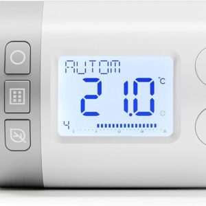 Honeywell Home HR 27 Eco ETRV Intelligent Thermostatic Radiator Valve, Programmable Thermostatic Valve, Digital Intelligent Central Heating Controller, White, Pack of 2