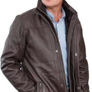 Infinity Leather Men's Warm Classic Black Leather Biker Jacket