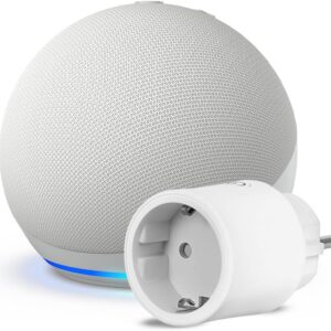 Echo Dot (Última generación) | Blanco + OSRAM SMART+ Enchufe inteligente con Matter, compatible con Alexa - Kit de inicio de Hogar digital