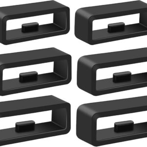 Tobfit 6 Pieces Watch Strap Retainer, Silicone Strap Holder, Watch Strap Loops, 22 mm/20 mm/18 mm