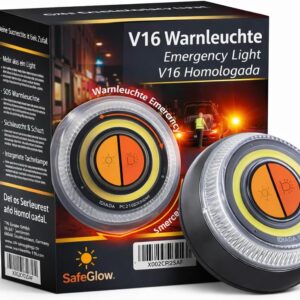 Emergency Road Light – IDIADA 21020060 with EU Approval – Auto & Motorcycle – Emergency Triangle Replacement from 2026 (V16)