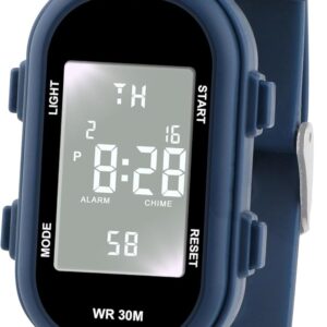 DTKID Reloj Digital para Niños y Niñas, Resistente al Agua hasta 30 M, Apto para Deportes y Actividades al Aire Libre, con Luz, Alarma y Función de Cronómetro