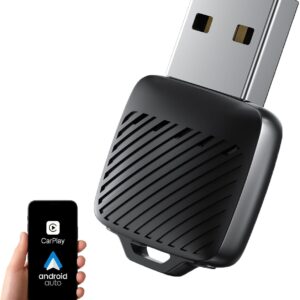 Wireless CarPlay and Android Auto Adapter 2 in 1 Mini Plug & Play Dongle with USB-A and USB-C, Convert Wired CarPlay to Wireless, Compatible with iPhone and Android, Cars 2016+