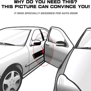 Car Door Edge Guard, 5M U Shape Black Rubber Car Edge Protection Strip Anti Collision Rubber Metal Edge Protection Profile for Sedan Truck