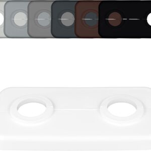 5 Pieces Double Rosettes for Heating Pipes Sizes 12mm to 21.3mm Radiator Pipe Covers Caps White Polypropylene (19mm)