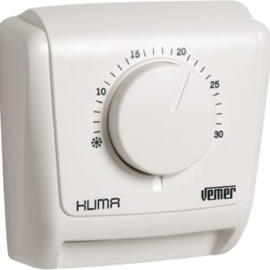 VEMER VE018800 KLIMA 2 – Mechanical Room Thermostat to Gas Membrane, Heating Function, White