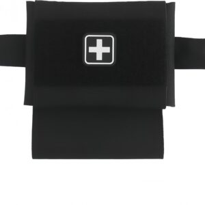 1FAK Compact T.rauma Tactical Medical Kit Molle Belt Compatible First Aid Kit with Urniquet Holder for Airsoft Hunting (Black)