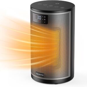 Low Consumption Heater, 1500 W PTC Ceramic Electric Radiator, 4 Modes, 8H Timer, ECO Mode, Overheating/Tip-Over Protection Suitable Indoor