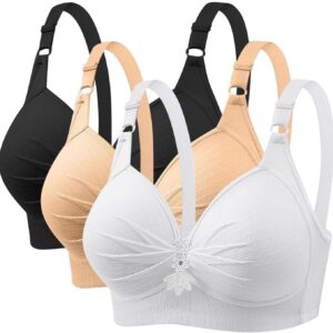 Ring Slip On Comfortable Breathable Underwear Plus Size Brater Buckle Female Bra Deep V Neck Vest Bralette Wireless Bra Without Clothes