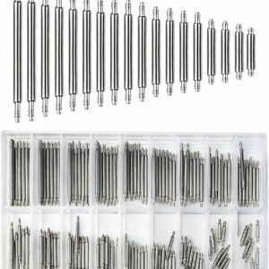 Watch Pins, Strap Repair Kit, Tools to Change Straps, Repair Kit for Bracelet de Montre Acier Inoxydable, 144 Pins (8 Mm - 25 Mm)