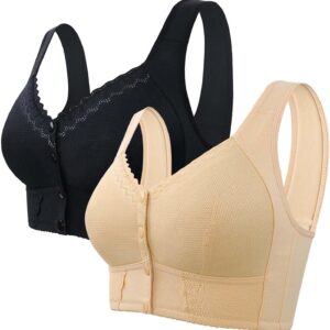 Bra for Older with Front Closure, Breathable Bra for Older, Bras without Women Older Girls