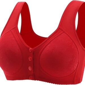 Plus Size Bra with Adjustable Shoulder Strap and Shaping Cup Buttons Lace Sexy for Women Bras Curtains