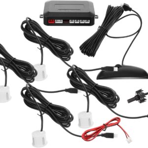LIFKOME Vehicle Parking Assist System 4 Ultrasonic Sensors, LCD Visual LED Display, Voice and Buzzing Alert, Wireless Rear Bumper Kit,