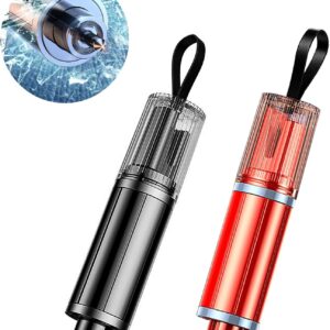 Car Emergency Hammer, 2 in 1 Car Glass Breaker, Glass Breaker and Belt for Essential Emergency Rescue Tool for Cars and Buses [Black+Red]