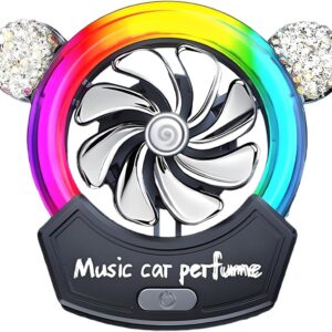 Clip Difusor Para Rejilla De Aire Del Coche,Ambientador para Coche con Difusor de de Larga Duración | Con Luz LED y Esencia Aromática para Hogar y Oficina