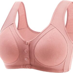 Plus Size Bra with Adjustable Shoulder Strap and Shaping Cup Buttons Lace Sexy for Women Bras Curtains