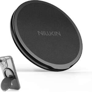 Nillkin MagSafe Phone Ring Holder, Removable Magnetic Stand with Stand for iPhone 17/16/15/14/13/12 Series MagSafe Case, Samsung for Ring Stand, iPhone Stand - Black