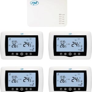 PNI CT440 Wireless WiFi Smart Thermostat 4 Zone Control via Internet for Heating Systems, Pumps, Solenoid Valves, TuyaSmart App