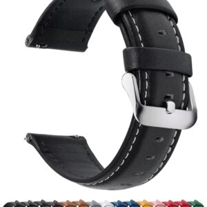 Fullmosa Axus Leather Strap for Watch Strap/Band/Bracelet/Strap 14 mm 16 mm 18 mm 19 mm 20 mm 22 mm 24 mm for Samsung Galaxy Watch 7/6/5/4/3, Garmin Watch